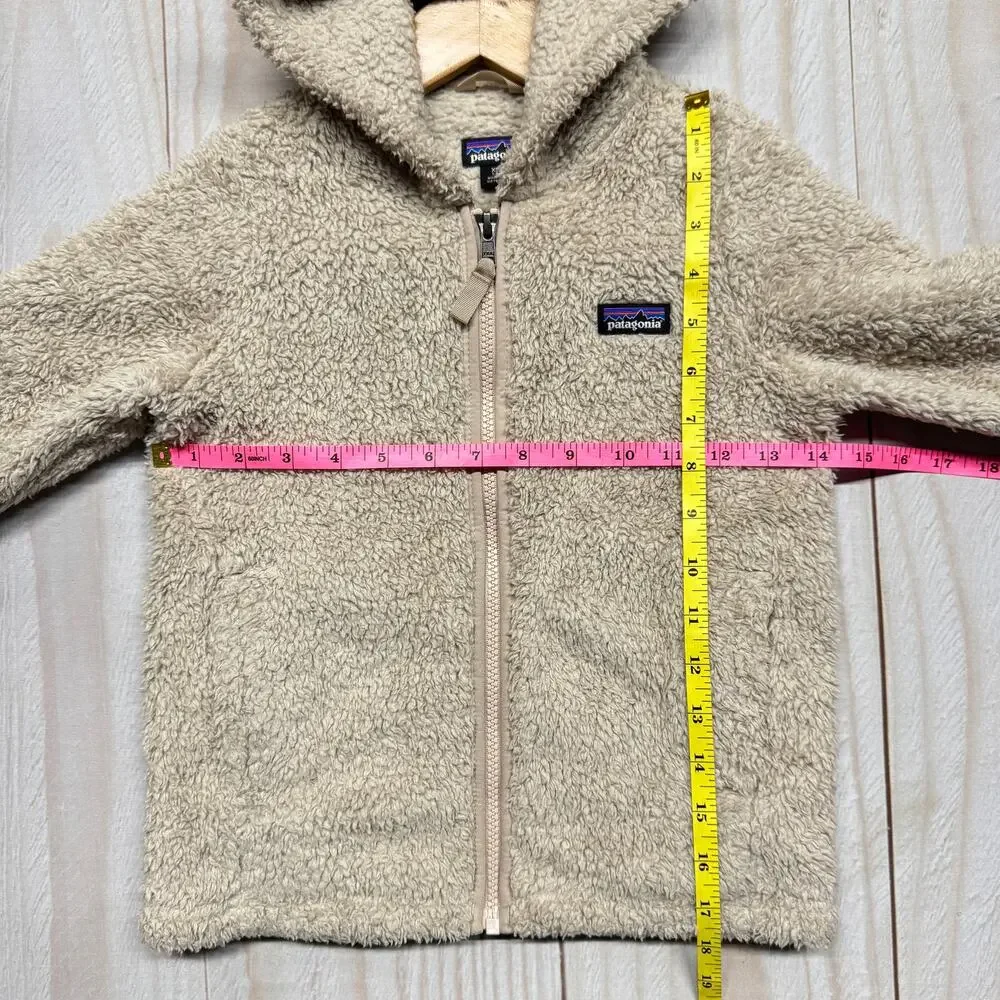 Patagonia Los Gatos Hoody Girls XS 5-6 Sherpa Pile Fleece Jacket Shroom Taupe